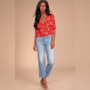 Sage the Label Women's Red Floral Top